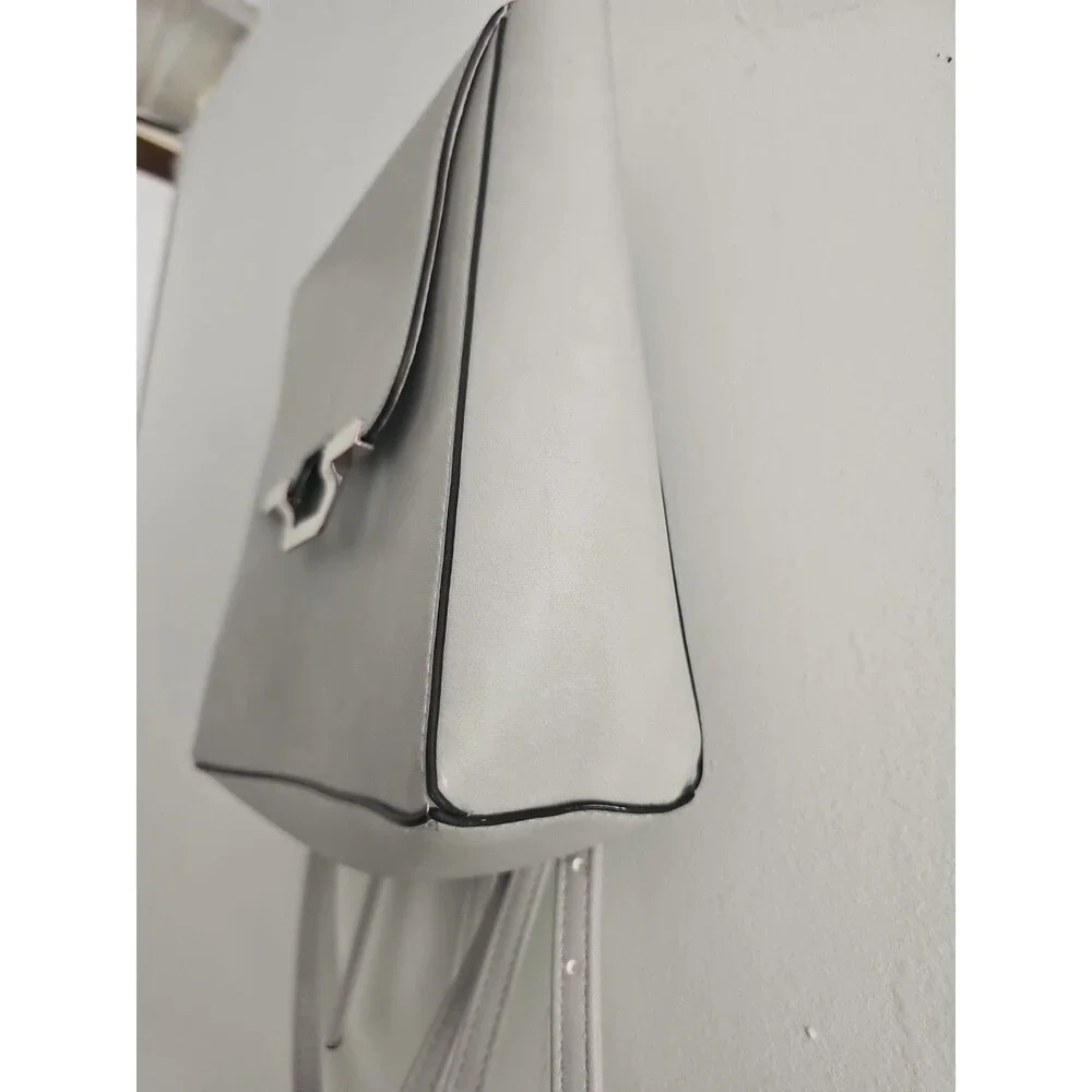 Mossimo Backpack Womens  Gray Faux Leathe  With Adjustable Straps Magnetic Flap